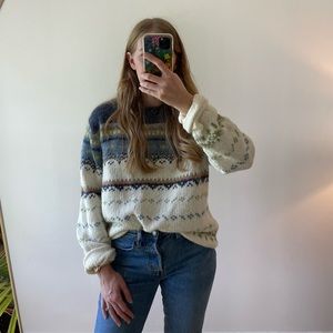 Vintage 90s Cozy Nordic Knit Sweater